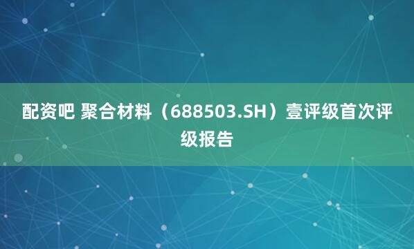配资吧 聚合材料（688503.SH）壹评级首次评级报告